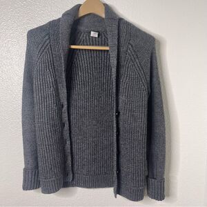 Vintage J. Crew Cardigan Sweater Wool Mohair Blend Size XS Timeless Classic Grey
